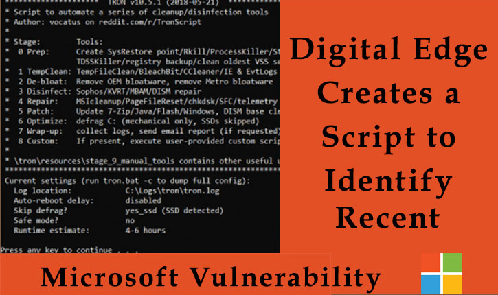 Digital Edge's Script to Identify Recent Microsoft Vulnerability